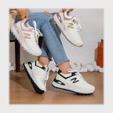 حذاء سنيكرز حريمى فوندي جلد اسكاى مستورد ونعل PVC حقن ألوان متعددة جميع المواسم من فايف إتش - H445