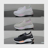 حذاء سنيكرز حريمى فوندي تريكو خيط مستورد ونعل PVC حقن الوان متعددة جميع المواسم من كيو كيو - HE7-5