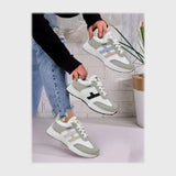 حذاء سنيكرز الوان متعددة فوندي جلد إسكاي مستورد ونعل PVC حقن حريمى جميع المواسم من الشماع - HK-13