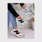 حذاء سنيكرز الوان متعددة فوندي جلد إسكاي مستورد ونعل PVC حقن حريمى جميع المواسم من الشماع - HK-15-1