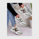 حذاء سنيكرز الوان متعددة فوندي جلد إسكاي مستورد ونعل PVC حقن حريمى جميع المواسم من الشماع - HK-15