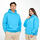 سويتشيرت هودي ساده للجنسين قطن اسفنجي لبني شتوي من اتش - HOOd-Baby Blue
