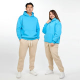 سويتشيرت هودي ساده للجنسين قطن اسفنجي لبني شتوي من اتش - HOOd-Baby Blue