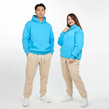 سويتشيرت هودي ساده للجنسين قطن اسفنجي لبني شتوي من اتش - HOOd-Baby Blue