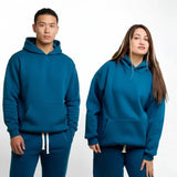 سويتشيرت هودي ساده للجنسين قطن اسفنجي كحلي شتوي من اتش - HOOd-Navy