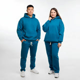 سويتشيرت هودي ساده للجنسين قطن اسفنجي كحلي شتوي من اتش - HOOd-Navy