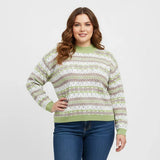 بلوفر هاي وست رسومات حريمى تريكو اخضر شتوي من اتش - Hi-West-2-GR