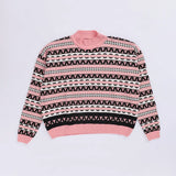 بلوفر هاي وست رسومات حريمى تريكو بينك شتوي من اتش - Hi-West-2-PK