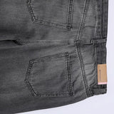 بنطلون جينز وايد ليج حريمي ليكرا مستورد رمادي جميع المواسم من عربي جينز - Jeans-Grey