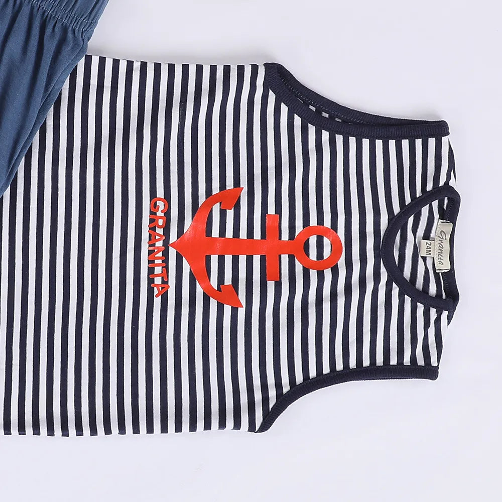ترنج مطبوع تيشرت كت وشورت اولادي قطن الوان متعددة صيفى من ايه ال واي - KO-43