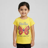 تيشيرت نص كم مطبوع بناتى قطن الوان متعددة صيفى من ايه ال واي - KO-4