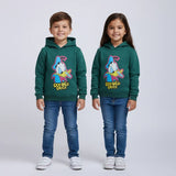 سويتشيرت هودي مطبوع اطفالي قطن اخضر شتوي من اتش - Kids-11