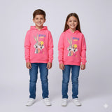 سويتشيرت هودي مطبوع اطفالي قطن فوشيا شتوي من اتش - Kids-12