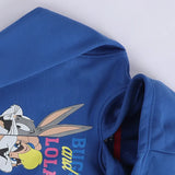 سويتشيرت هودي مطبوع اطفالي قطن ازرق شتوي من اتش - Kids-13