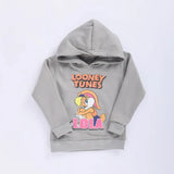 سويتشيرت هودي مطبوع اطفالي قطن رصاصي شتوي من اتش - Kids-14