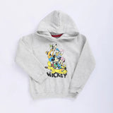 سويتشيرت هودي مطبوع اطفالي قطن رمادي شتوي من اتش - Kids-2