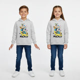 سويتشيرت هودي مطبوع اطفالي قطن رمادي شتوي من اتش - Kids-2