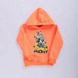 سويتشيرت هودي مطبوع اطفالي قطن اورانج شتوي من اتش - Kids-4