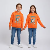 سويتشيرت هودي مطبوع اطفالي قطن اورانج شتوي من اتش - Kids-4