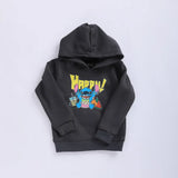 سويتشيرت هودي مطبوع اطفالي قطن رمادي غامق شتوي من اتش - Kids-6