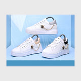 حذاء سنيكرز حريمى فوندي جلد إسكاي مستورد ونعل PVC حقن الوان متعددة جميع المواسم من ال وحيد - L-755