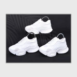 حذاء سنيكرز حريمى فوندي جلد إسكاي مستورد ونعل PVC حقن الوان متعددة جميع المواسم من ال وحيد - L-979