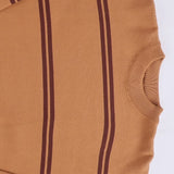 بلوفر مقلم حريمى تريكو كافيه شتوي من اتش - Lady2-2