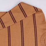 بلوفر مقلم حريمى تريكو كافيه شتوي من اتش - Lady2-2