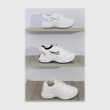 حذاء سنيكرز حريمى فوندي جلد إسكاي مستورد ونعل PVC حقن الوان متعددة جميع المواسم من كيو ار شوز-MS18