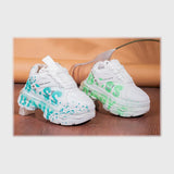 حذاء سنيكرز اطفالى فوندي جلد إسكاي مستورد ونعل PVC حقن الوان متعددة جميع المواسم من باريس - N-3-4