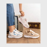 حذاء سنيكرز حريمى فوندي جلد إسكاي مستورد ونعل PVC حقن الوان متعددة جميع المواسم من ذا بيست - N-912