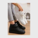 حذاء سنيكرز حريمى فوندي جلد إسكاي مستورد ونعل PVC حقن الوان متعددة جميع المواسم من ماستر - N10