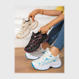 حذاء سنيكرز حريمى فوندي جلد إسكاي مستورد ونعل PVC حقن الوان متعددة جميع المواسم من اي وان - N1563