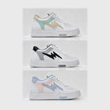 حذاء سنيكرز حريمى فوندي جلد إسكاي مستورد ونعل PVC حقن الوان متعددة جميع المواسم من الشماع 2024-PO-9