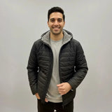 جاكيت بامب بكابيشوه ووتر بروف مبطن فرو رجالي سوفت اسود شتوي من كيه اتش ال - PUMP-2-BK