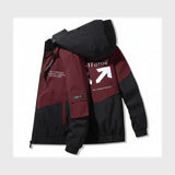 جاكيت مطبوع بكابيشوه ووتر بروف مبطن فرو رجالي سوفت الوان متعدده شتوي من كيه اتش ال - Print-MR