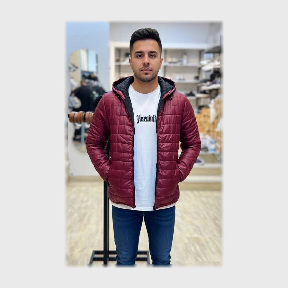 جاكيت بامب بكابيشوه ووتر بروف مبطن فرو رجالي سوفت نبيتي شتوي من كيه اتش ال - Pump-MR