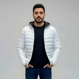 جاكيت بامب بكابيشوه ووتر بروف مبطن فرو رجالي سوفت ابيض شتوي من كيه اتش ال - Pump-WH