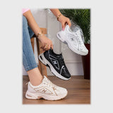 حذاء سنيكرز حريمى فوندي جلد إسكاي مستورد ونعل PVC حقن الوان متعددة جميع المواسم من إس آند كيه يويو ميكس - R-2031