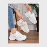 حذاء سنيكرز حريمى فوندي جلد إسكاي مستورد ونعل PVC حقن الوان متعددة جميع المواسم من اس اند كيه يويو ميكس - R-4197KN