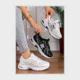 حذاء سنيكرز حريمى فوندي جلد إسكاي مستورد ونعل PVC حقن الوان متعددة جميع المواسم من اس اند كيه - R-4200NBS