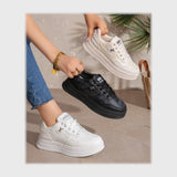 حذاء سنيكرز حريمى فوندي جلد إسكاي مستورد ونعل PVC حقن الوان متعددة جميع المواسم من اس اند كيه - R-4205NS