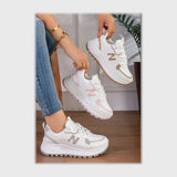 حذاء سنيكرز حريمى فوندي جلد إسكاي مستورد ونعل PVC حقن الوان متعددة جميع المواسم من اس اند كيه - R-4210AS