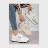 حذاء  سنيكرز حريمى فوندي جلد إسكاي مستورد ونعل PVC حقن الوان متعددة جميع المواسم من إس آند كيه يويو ميكس - R-4212AS