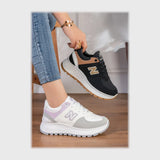 حذاء سنيكرز حريمى فوندي جلد إسكاي مستورد ونعل PVC حقن الوان متعددة جميع المواسم من اس اند كيه يويو ميكس - R-6061AS