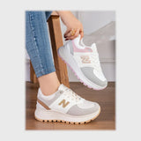 حذاء سنيكرز حريمى فوندي جلد إسكاي مستورد ونعل PVC حقن الوان متعددة جميع المواسم من اس اند كيه يويو ميكس - R-6062AS