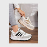 حذاء سنيكرز حريمى فوندي جلد إسكاي مستورد ونعل PVC حقن الوان متعددة جميع المواسم من اس اند كيه - R-6071AS