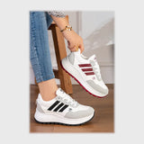 حذاء سنيكرز حريمى فوندي جلد إسكاي مستورد ونعل PVC حقن الوان متعددة جميع المواسم من اس اند كيه يويو ميكس - R-6076AS