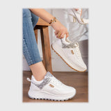 حذاء  سنيكرز حريمى فوندي جلد إسكاي مستورد ونعل PVC حقن الوان متعددة جميع المواسم من إس آند كيه يويو ميكس - R-6078AS