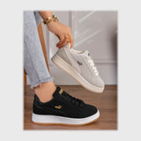 حذاء سنيكرز حريمى فوندي جلد إسكاي مستورد ونعل PVC حقن الوان متعددة جميع المواسم من اس اند كيه - R-6079KO